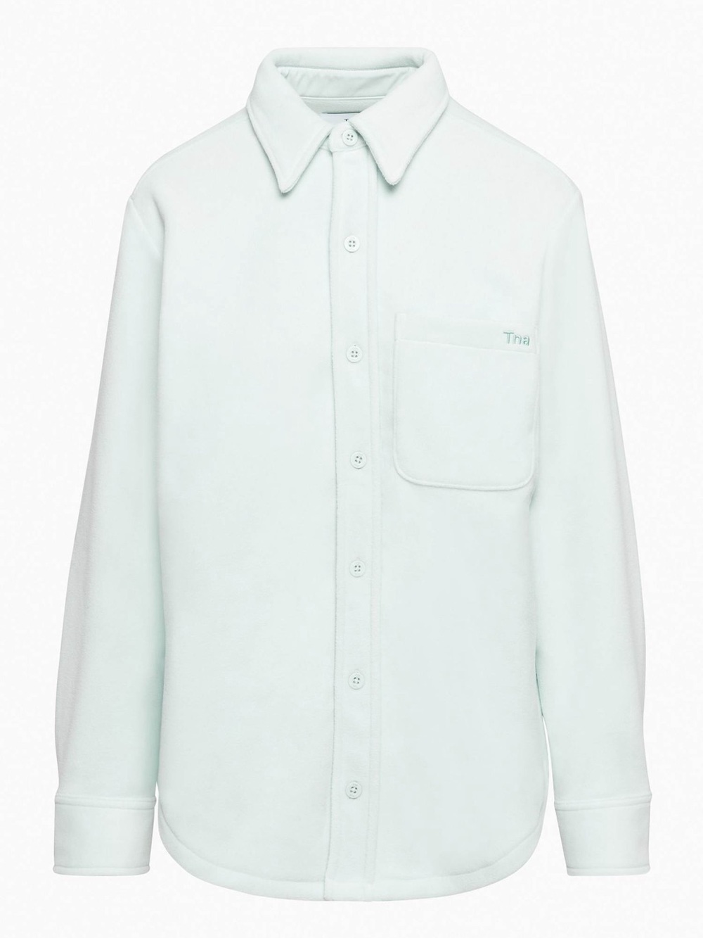 Aritzia TNA Sno Polar Button-Up Shirt Fleece Glacier Blue NWT Size 2XL Cozy - Picture 6 of 16